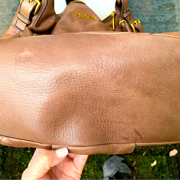 PRADA Cervo Shine Hobo in Brown (Teak) - Large - Picture 5 of 12
